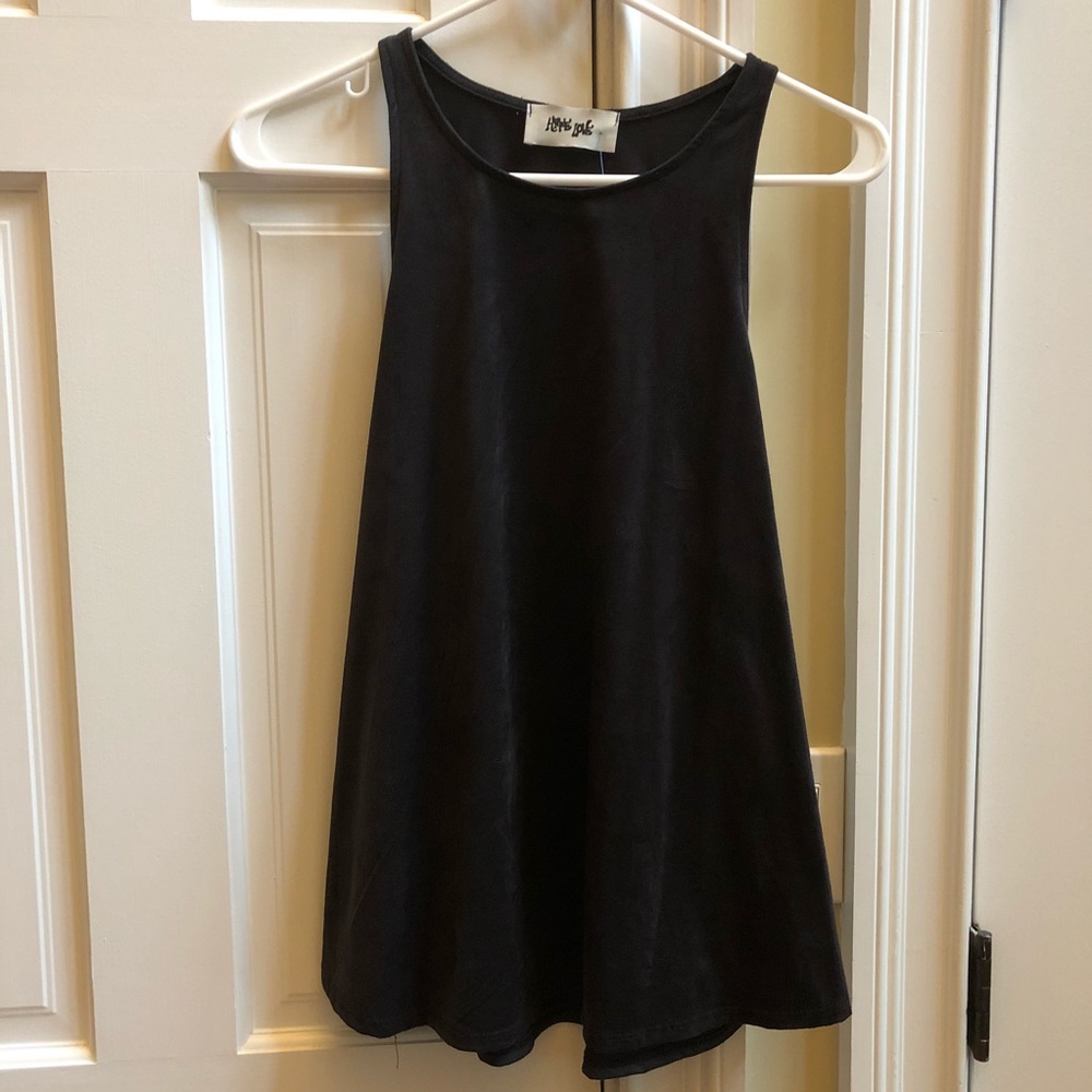 BRAND NEW Hippie Love Faux Suede Tank (Black)